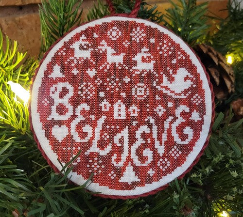 Believe Bauble - Wildflower Stitching - Cross Stitch Pattern