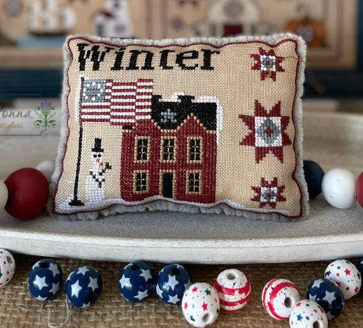 American Seasons Pillows  - Mani di Dona - Cross Stitch Pattern