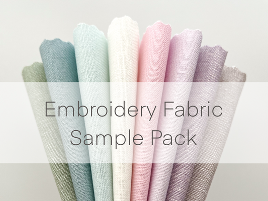 Embroidery fabric bundle, linen blend embroidery fabric pack