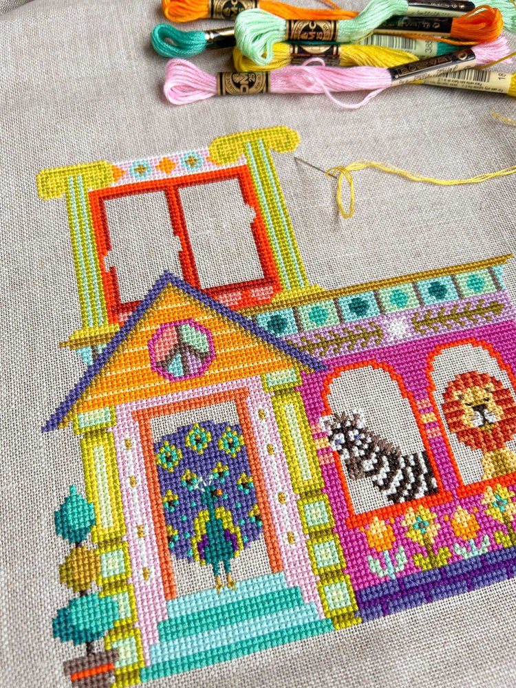 The Animal House - Satsuma Street - Cross Stitch Pattern, Needlecraft Patterns, The Crafty Grimalkin - A Cross Stitch Store
