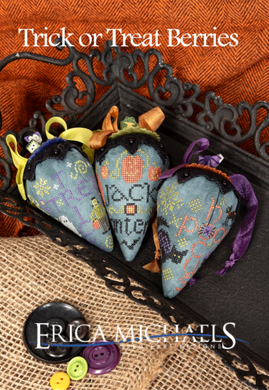 PREORDER Trick or Treat Berries - Erica Michaels - Cross Stitch Pattern