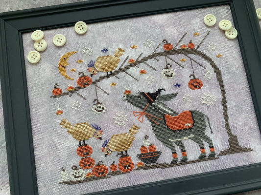 PREORDER Halloween Chicken and Waffles - Stitches by Ethel - Cross Stitch Pattern