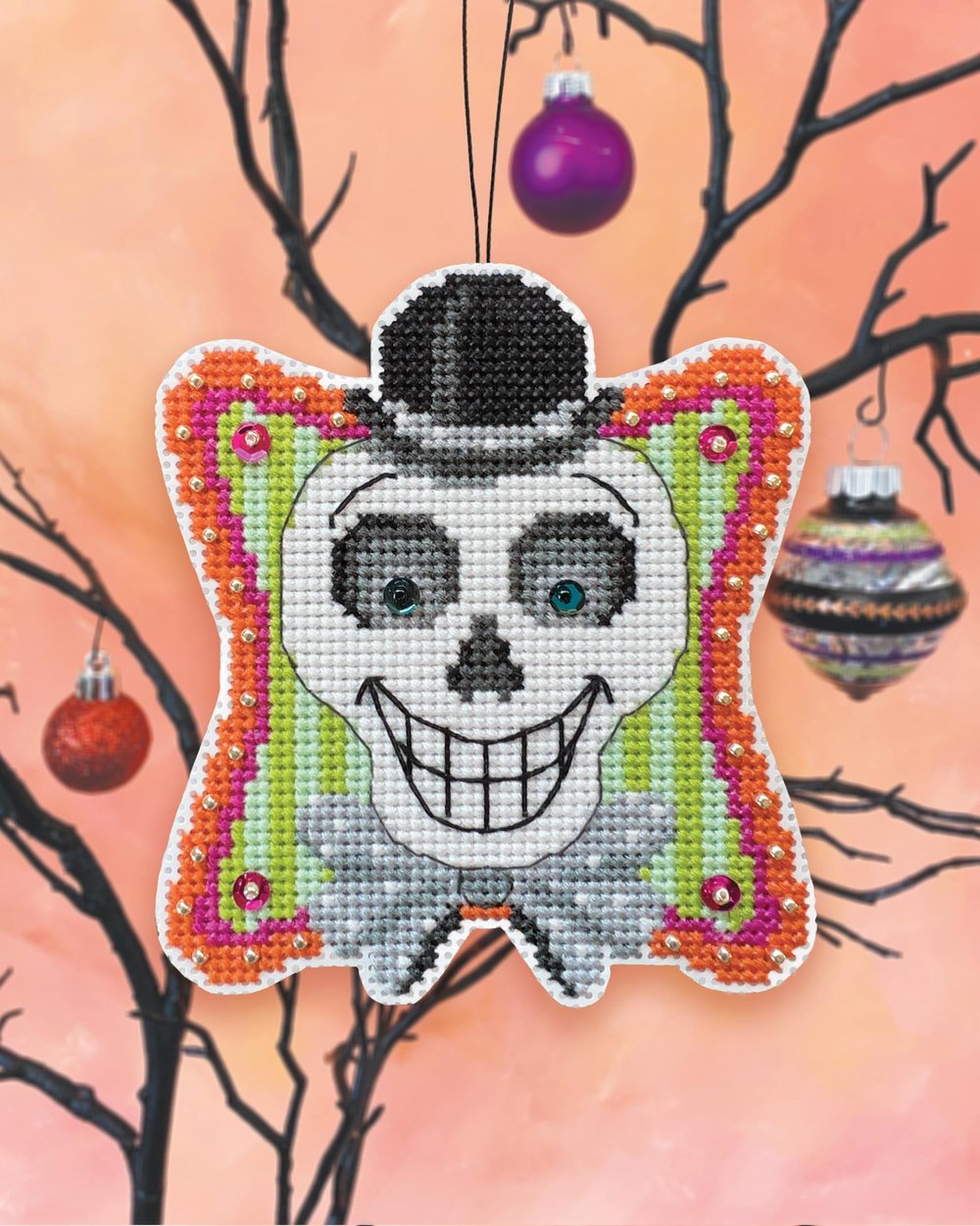 Benny Bones - Satsuma Street - Cross Stitch Kit, The Crafty Grimalkin - A Cross Stitch Store