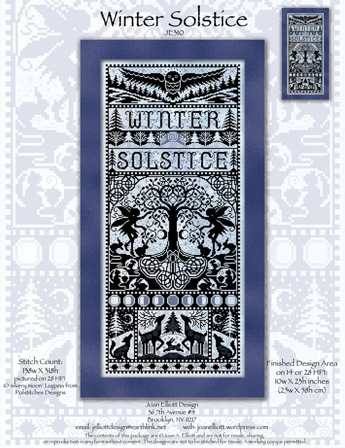 Winter Solstice by Joan Elliot Design - Cross Stitch Pattern, Needlecraft Patterns, The Crafty Grimalkin - A Cross Stitch Store