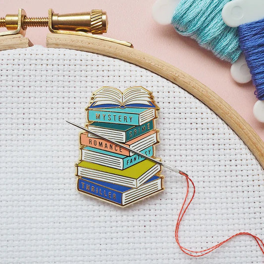 Books Magnetic Needle Minder by Caterpillar Cross Stitch, The Crafty Grimalkin - A Cross Stitch Store