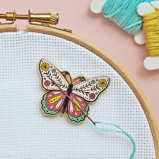 Butterfly Magnetic Needle Minder by Caterpillar Cross Stitch, The Crafty Grimalkin - A Cross Stitch Store