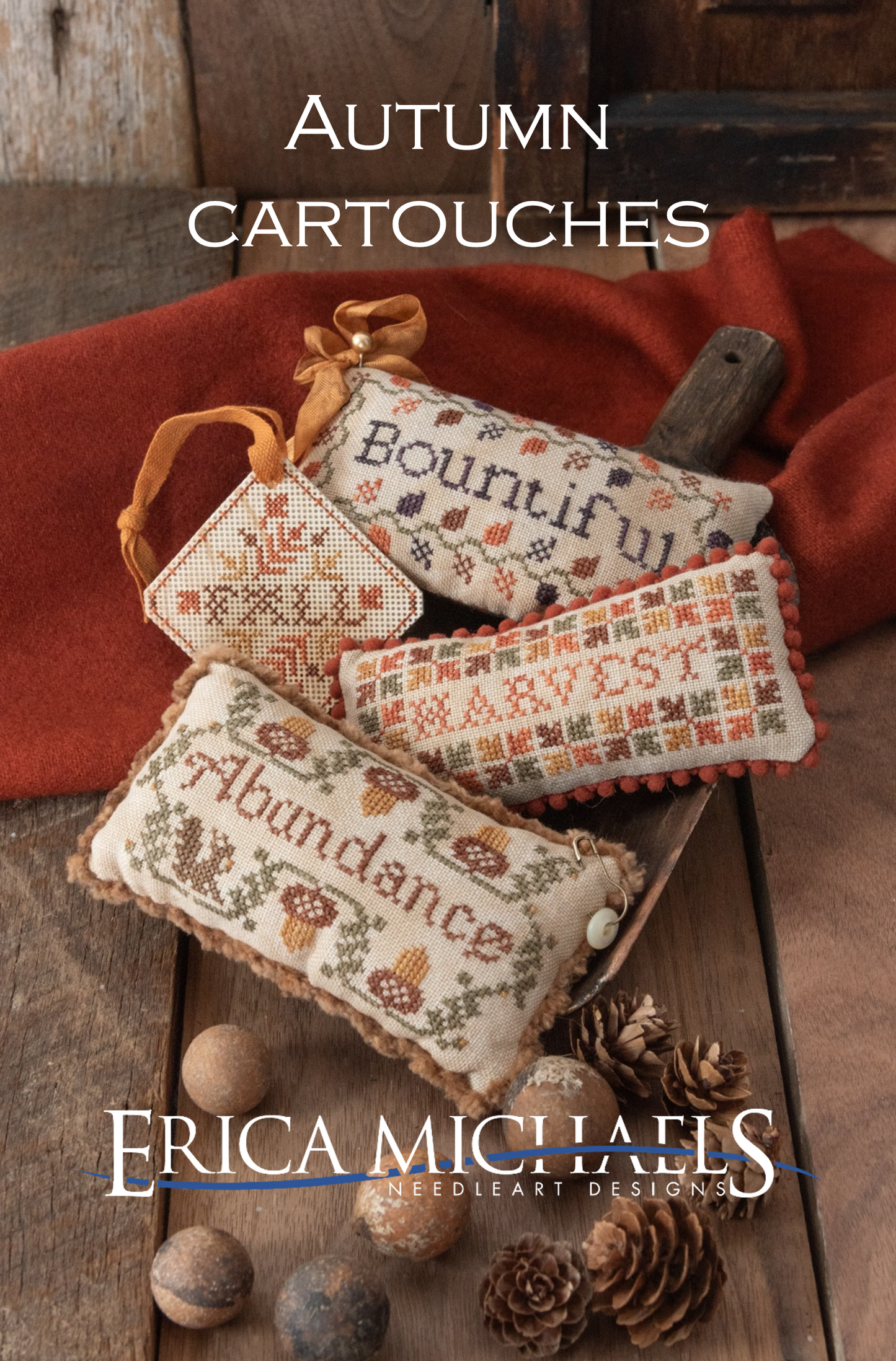 Autumn Cartouches - Erica Michaels - Cross Stitch Pattern