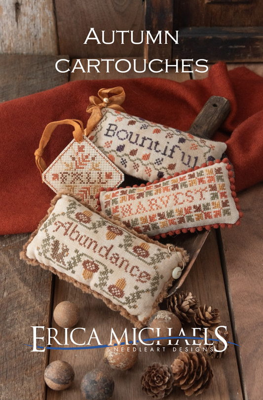 Autumn Cartouches - Erica Michaels - Cross Stitch Pattern