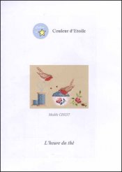 L 'heure du the (Tea Time)  - Couleur D Etoile - Cross Stitch Pattern, Books, The Crafty Grimalkin - A Cross Stitch Store