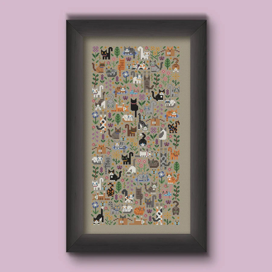 Cat Garden - Una Buena Pieza - Cross Stitch Pattern