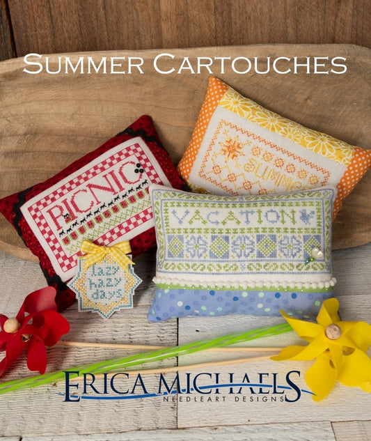PREORDER Summer Cartouches - Erica Michaels - Cross Stitch Pattern