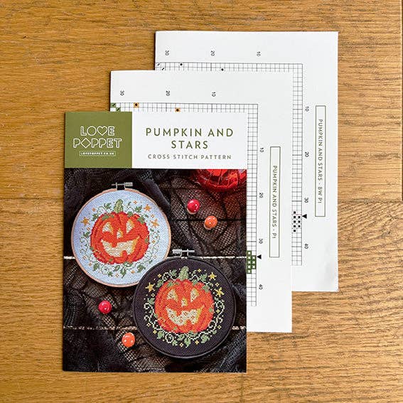 Pumpkin and Stars - Love Poppet - Cross Stitch Pattern