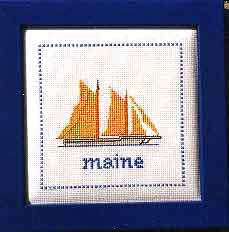 Maine Schooner - Sequin Designs Cross Stitch Pattern