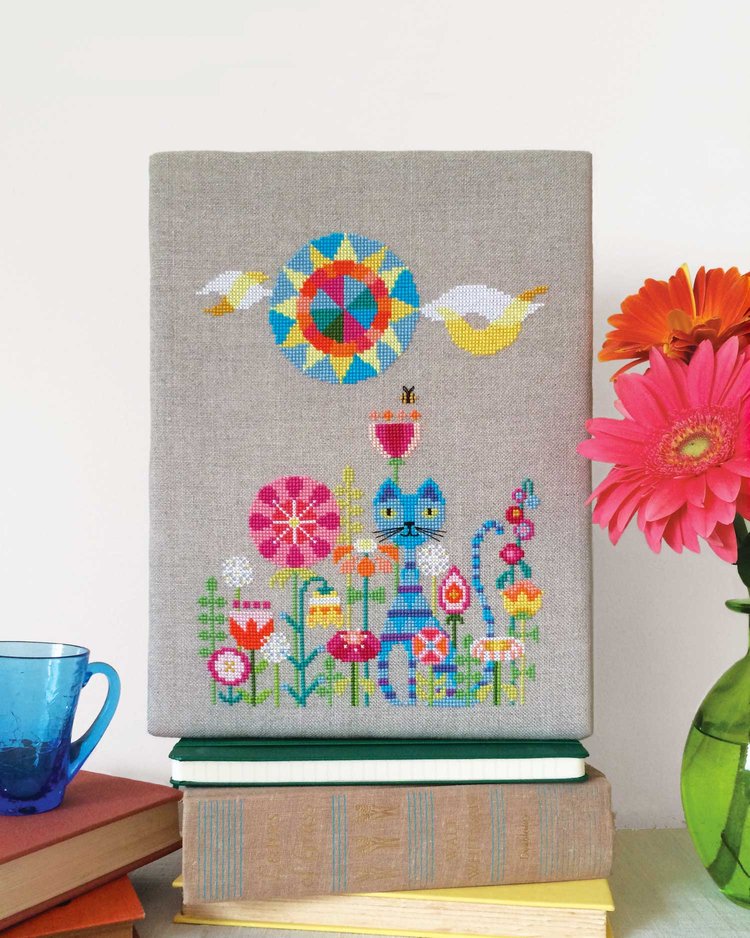 Garden Cat - Satsuma Street - Cross Stitch Pattern, Needlecraft Patterns, The Crafty Grimalkin - A Cross Stitch Store