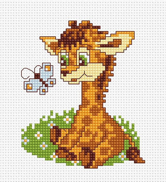 Giraffe - My First Embroidery Counted Cross-Stitch Kits - Luca- S, Needlecraft Kits, The Crafty Grimalkin - A Cross Stitch Store