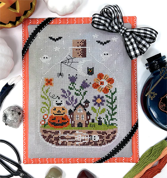 Halloween Terrarium - Tiny Modernist - Cross Stitch Pattern, Needlecraft Patterns, Needlecraft Patterns, The Crafty Grimalkin - A Cross Stitch Store