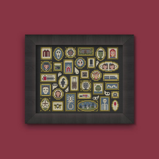 Horror Movie Museum - Una Buena Pieza - Cross Stitch Pattern