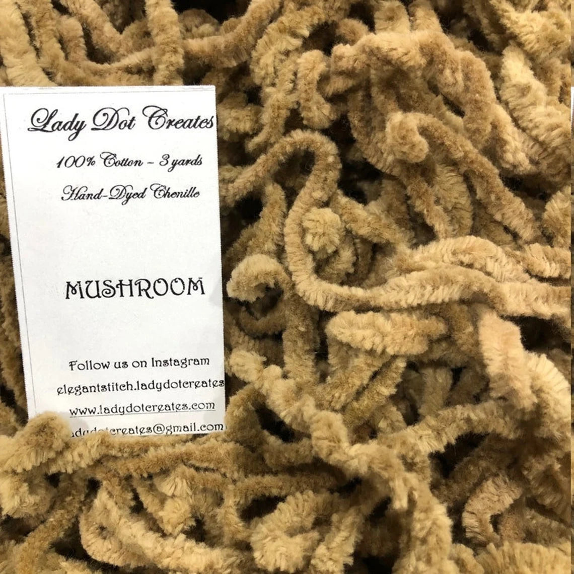 Mushroom Cotton Chenille - Lady Dots Creates Finishing Trims, Ribbons & Trim, The Crafty Grimalkin - A Cross Stitch Store