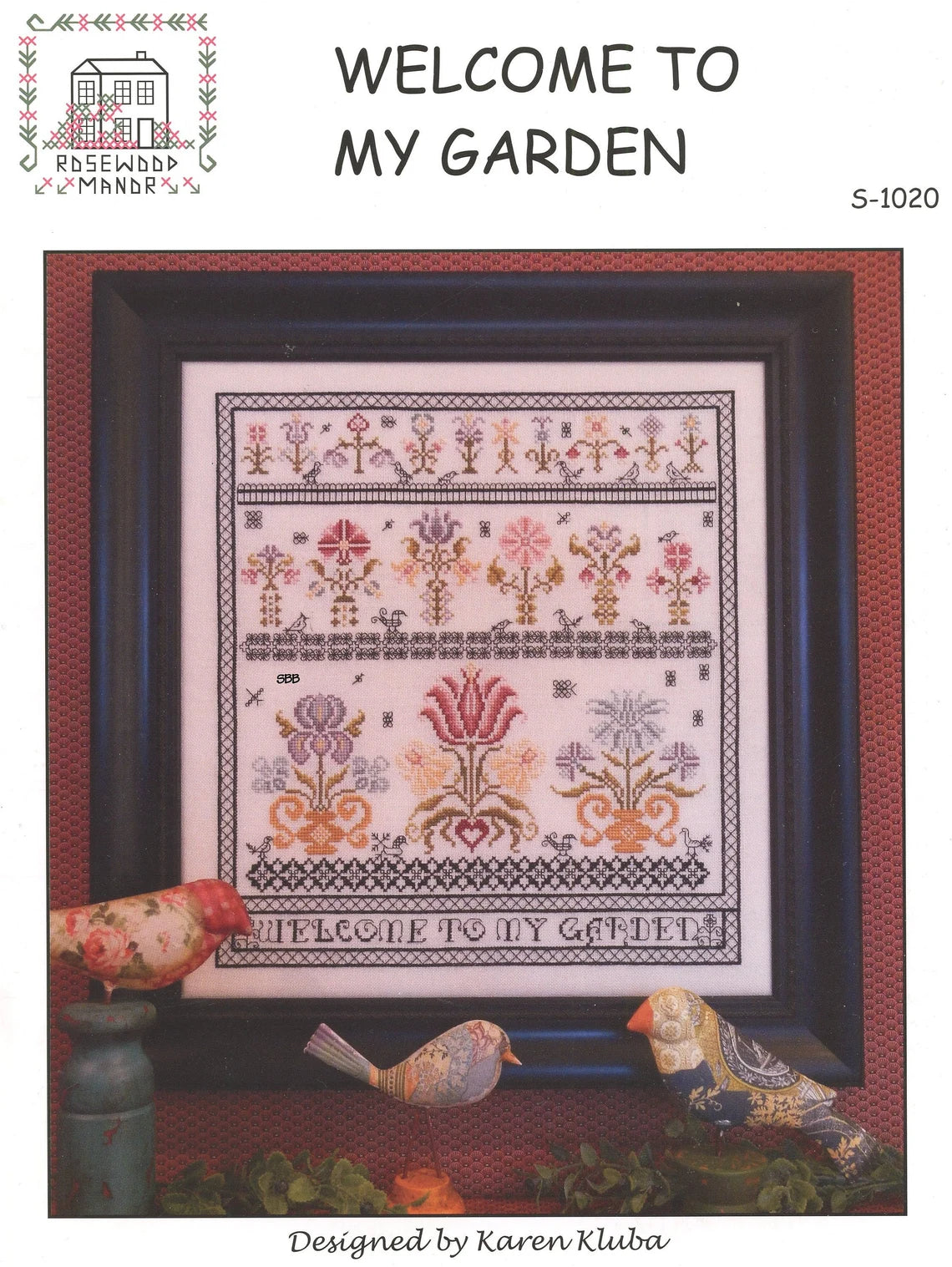 Welcome to my Garden - Rosewood Manor - Cross Stitch Pattern, Needlecraft Patterns, The Crafty Grimalkin - A Cross Stitch Store