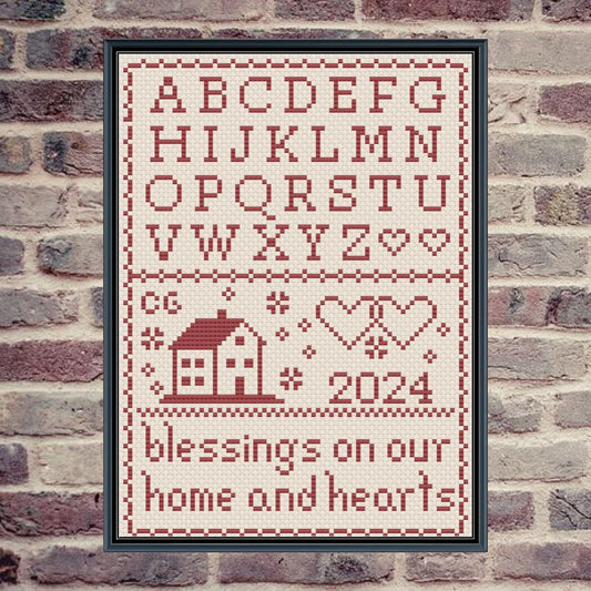 Blessings Sampler 2024 - The Camping Stitcher - Cross Stitch Pattern, Needlecraft Patterns, Needlecraft Patterns, The Crafty Grimalkin - A Cross Stitch Store