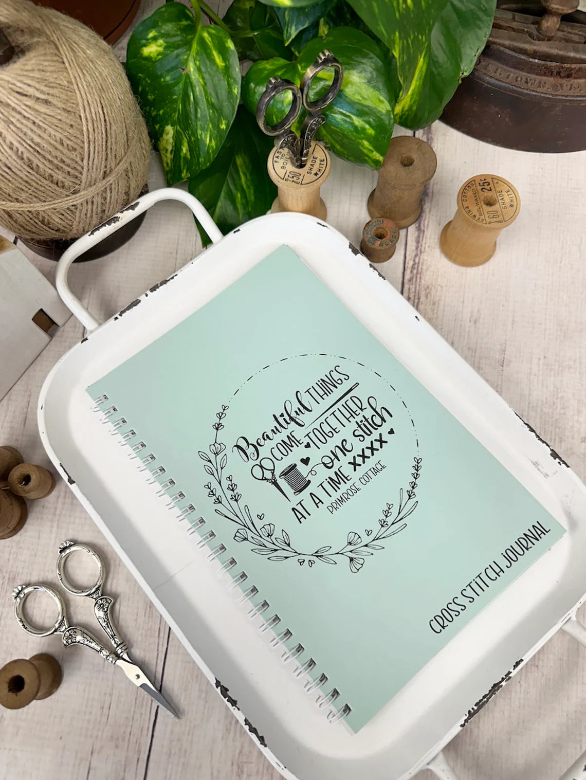 Cross Stitch Journal Beautiful Things- Primrose Cottage, Needlecraft Patterns, Needlecraft Patterns, The Crafty Grimalkin - A Cross Stitch Store