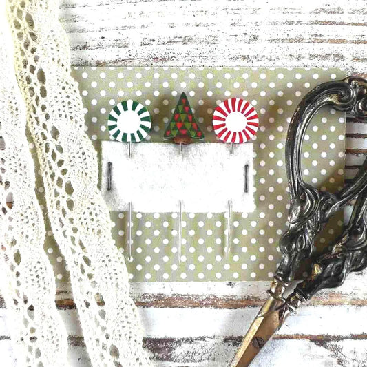 Peppermint Christmas Pin Set - Puntini Puntini