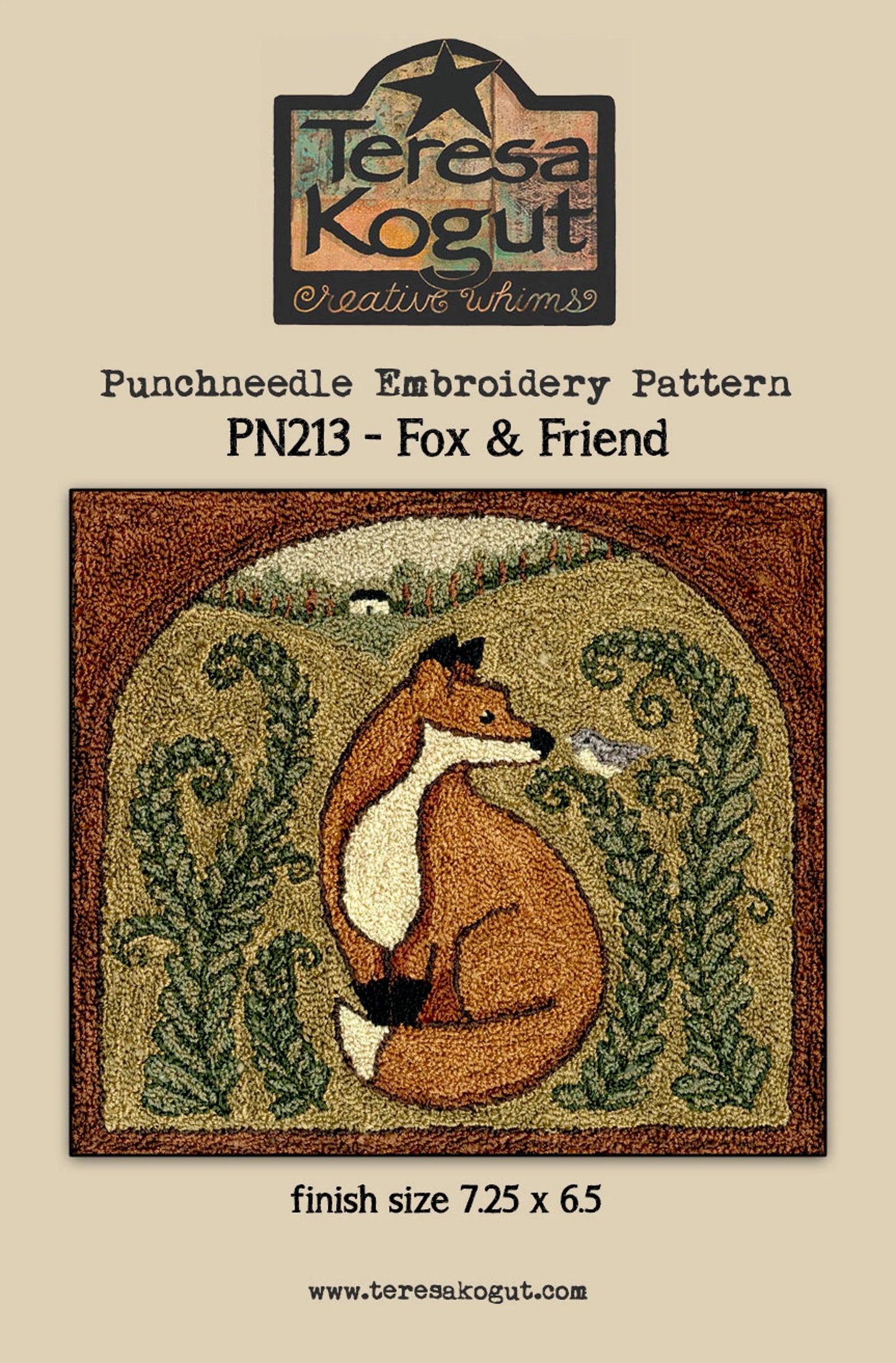 Fox and Friend - Teresa Kogut - Punch Needle Pattern