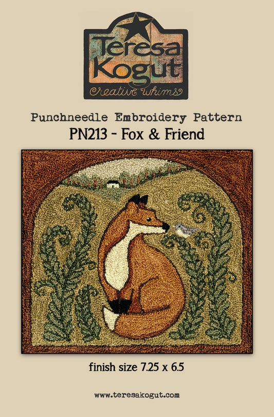 Fox and Friend - Teresa Kogut - Punch Needle Pattern