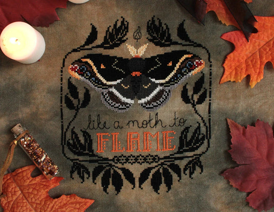 Like a Moth to Flame - Sprouting Lupine - Cross Stitch Pattern