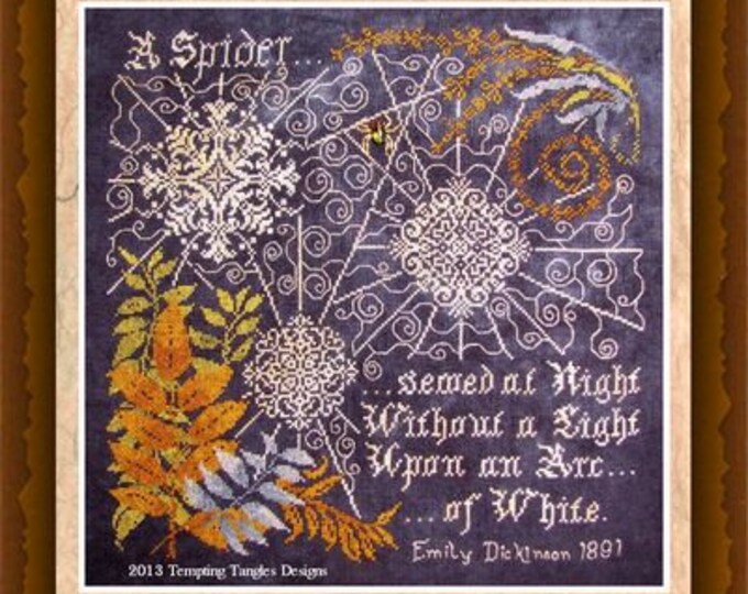 Arc of White - Tempting Tangles - Cross Stitch Pattern/Floss, The Crafty Grimalkin - A Cross Stitch Store