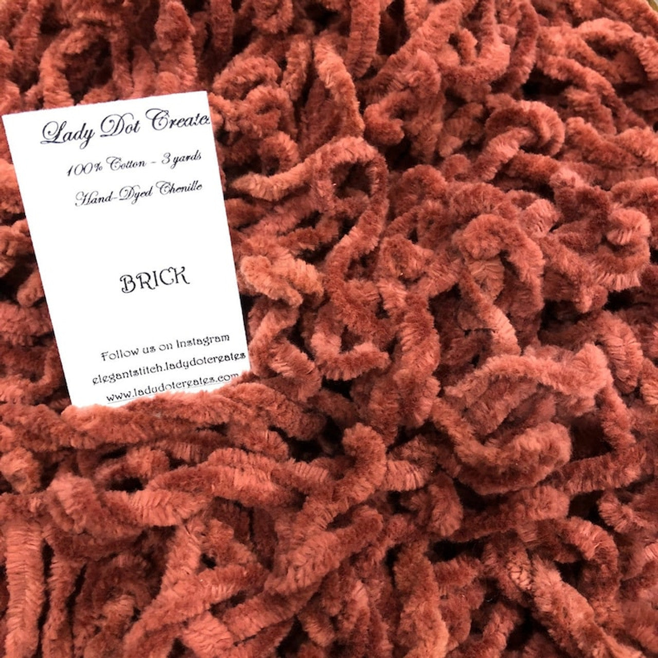 Brick Cotton Chenille - Lady Dots Creates Finishing Trims, Ribbons & Trim, The Crafty Grimalkin - A Cross Stitch Store