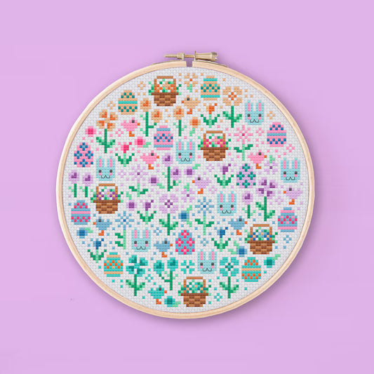 Mini Easter Garden - Una Buena Pieza - Cross Stitch Pattern