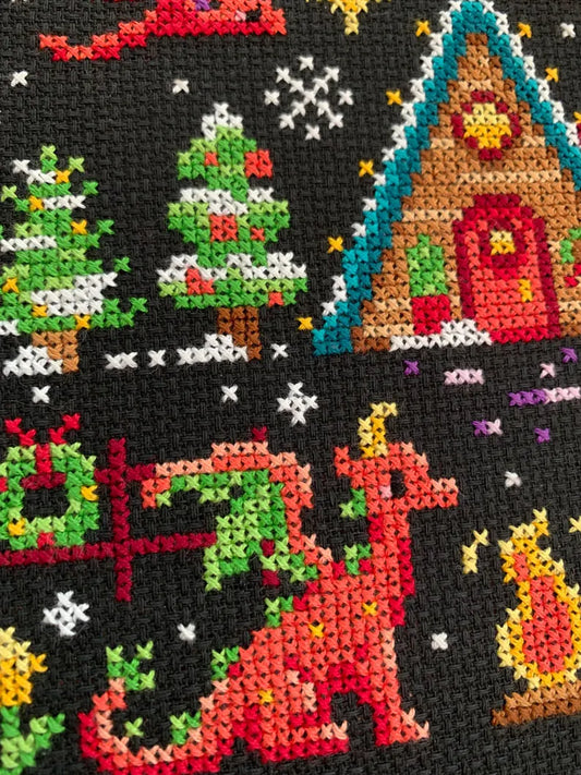 Christmas Dragons - Flossy Fox Shop - Cross Stitch Pattern
