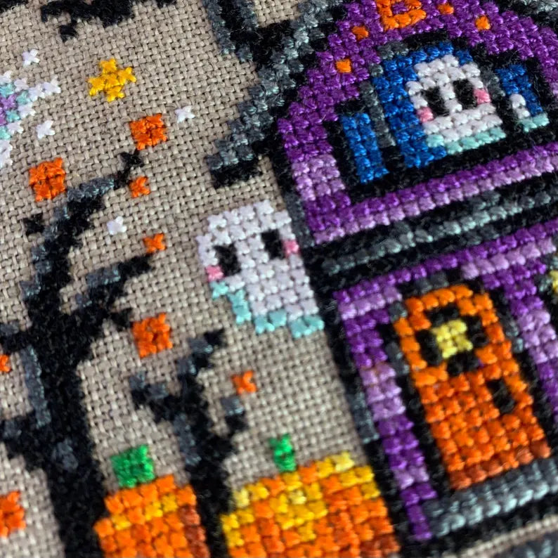 Happy Haunted Home - Flossy Fox Shop - Cross Stitch Pattern