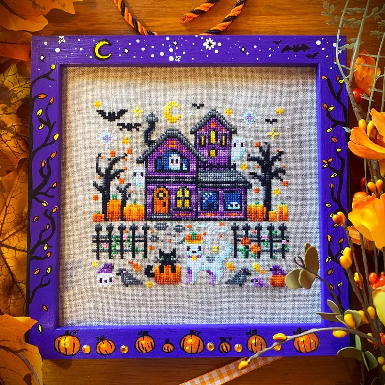 Happy Haunted Home - Flossy Fox Shop - Cross Stitch Pattern