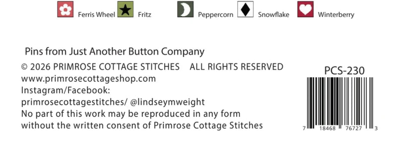 House Round - Primrose Cottage Stitches - Cross Stitch Pattern