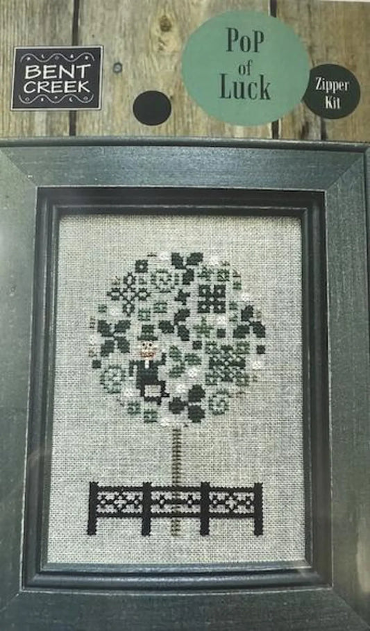 Pop of Luck Zipper Kit - Bent Creek - Cross Stitch Pattern, Needlecraft Patterns, Needlecraft Patterns, The Crafty Grimalkin - A Cross Stitch Store
