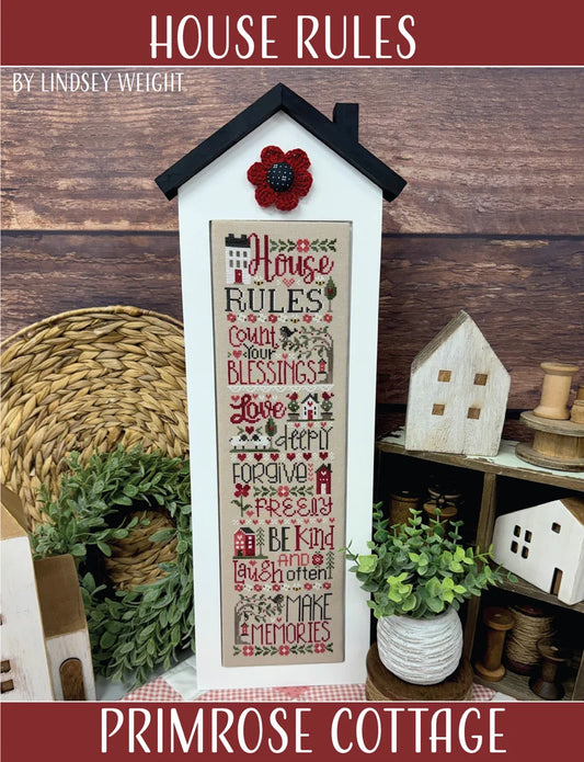 House Rules - Primrose Cottage Stitches - Cross Stitch Pattern