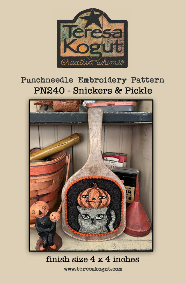 Snicker Patterns Snickers & Pickle - Teresa Kogut - Punch Needle Pattern – The Crafty ...