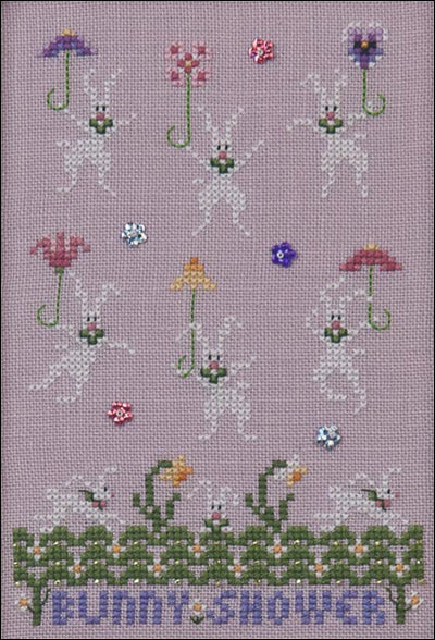 Bunny Shower - Just Nan - Cross Stitch Pattern, Needlecraft Patterns, Needlecraft Patterns, The Crafty Grimalkin - A Cross Stitch Store