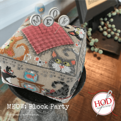 Meow From the Block Party Series - Hands on Design - Cross Stitch Pattern, Needlecraft Patterns, Needlecraft Patterns, The Crafty Grimalkin - A Cross Stitch Store