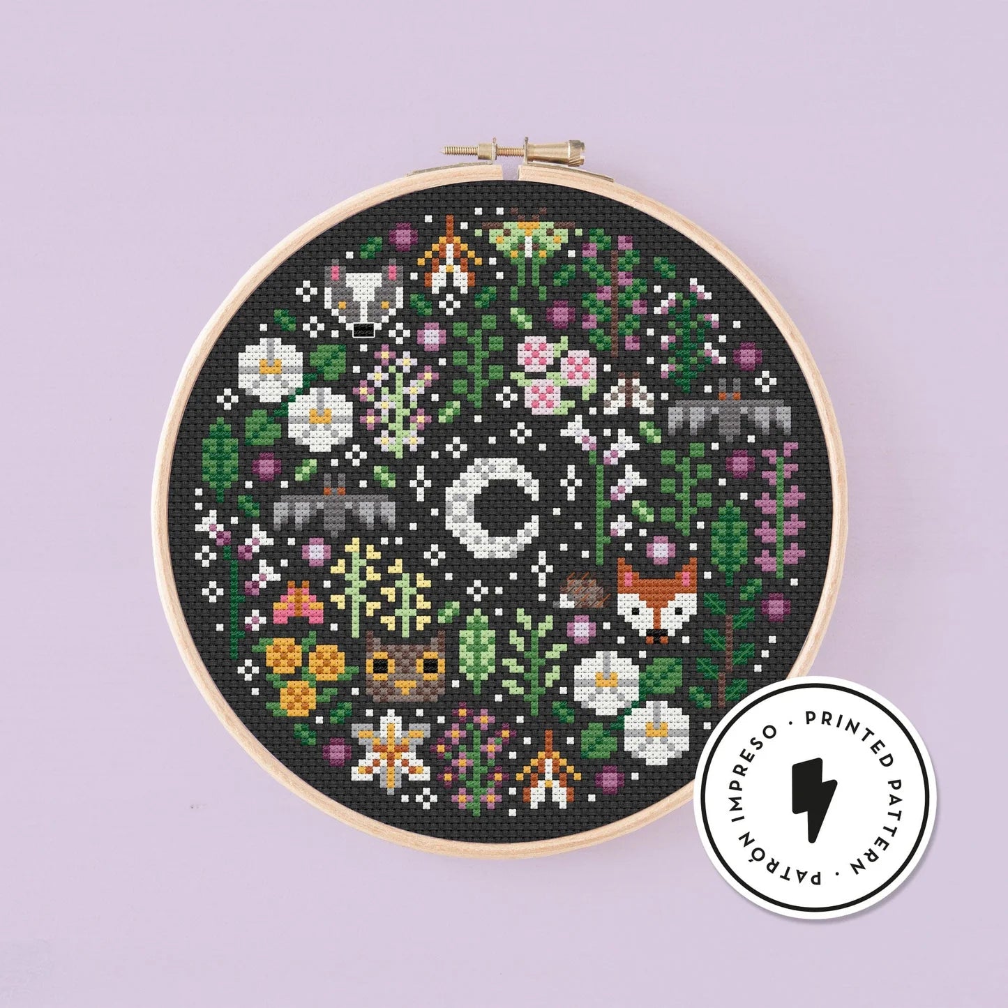 Mini Night Garden - Una Buena Pieza - Cross Stitch Pattern