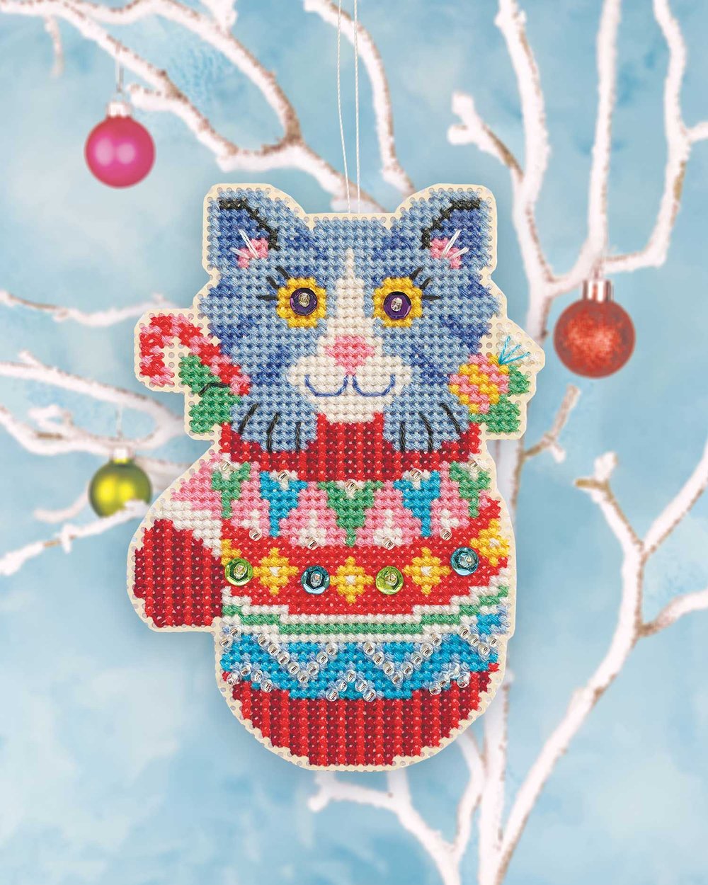 Mitten Kitten - Satsuma Street - Cross Stitch Kit, The Crafty Grimalkin - A Cross Stitch Store