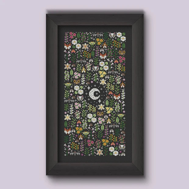 Night Garden - Una Buena Pieza - Cross Stitch Pattern