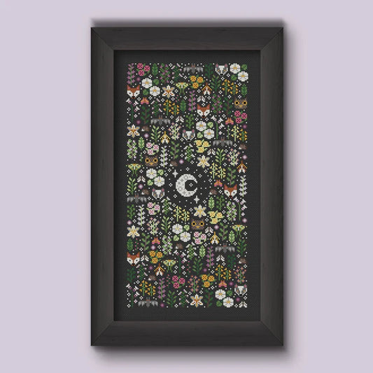 Night Garden - Una Buena Pieza - Cross Stitch Pattern