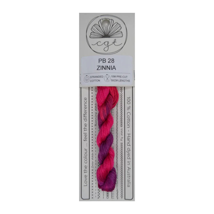 Zinnia PB 28 - Cottage Garden Threads, Thread & Floss, The Crafty Grimalkin - A Cross Stitch Store
