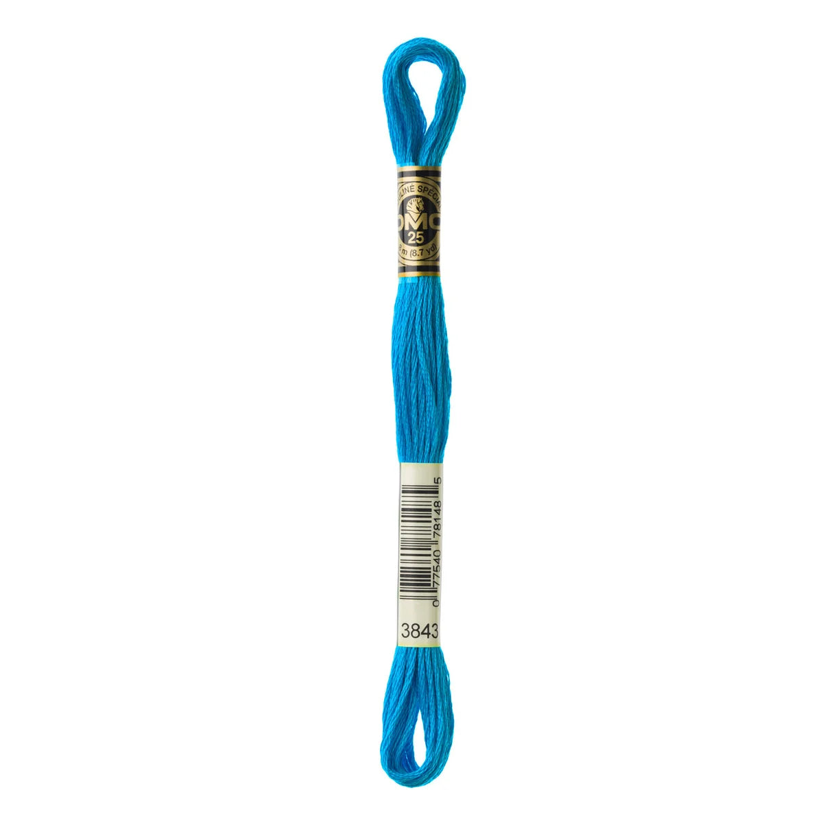 DMC 3843 - Electric Blue - DMC 6 Strand Embroidery Thread, Thread & Floss, Thread & Floss, The Crafty Grimalkin - A Cross Stitch Store