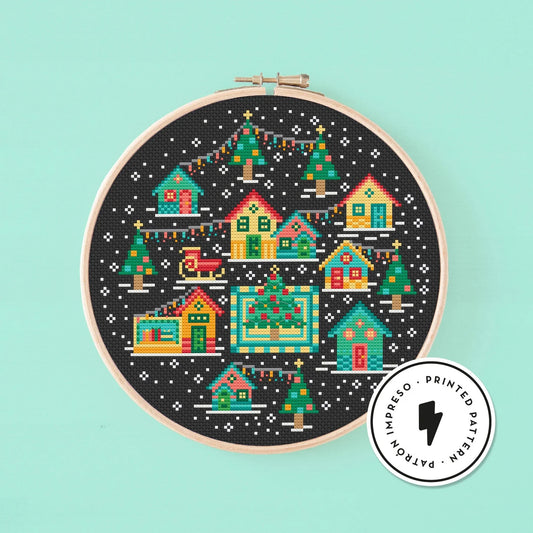 Christmas Town - Una Buena Pieza - Cross Stitch Pattern