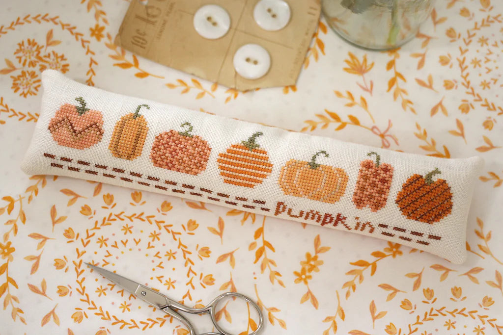 Pumpkin Row - October House Fiber Arts - Cross Stitch Pattern, Needlecraft Patterns, The Crafty Grimalkin - A Cross Stitch Store