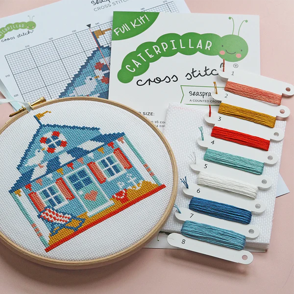 Seaspray Cottage - Cross Stitch Kit | by Caterpillar Cross Stitch, The Crafty Grimalkin - A Cross Stitch Store